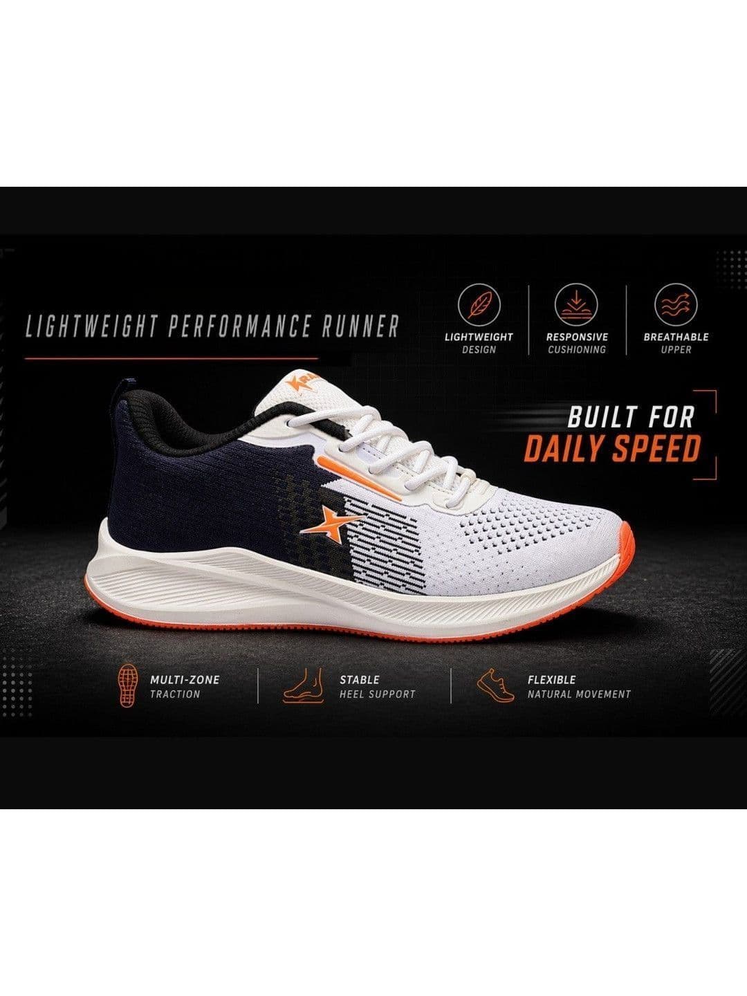 KRAASA Men Mesh Running Non-Marking Shoes thumbnail 5