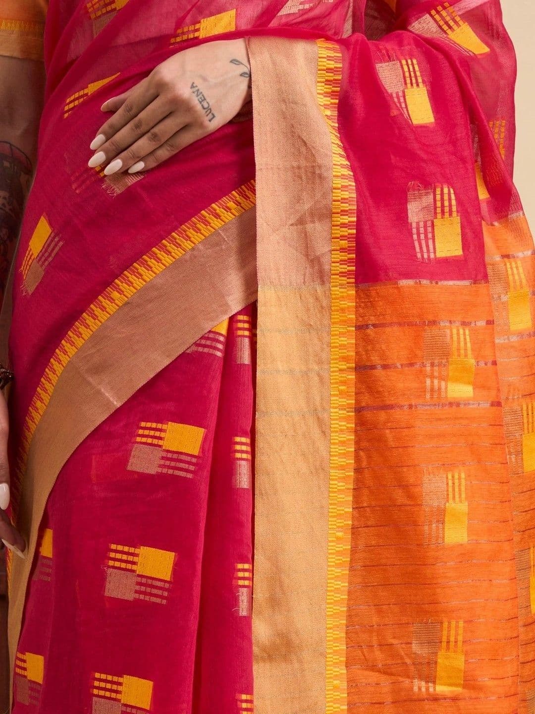 Sangria Woven Design Zari Designer Kota Saree thumbnail 5