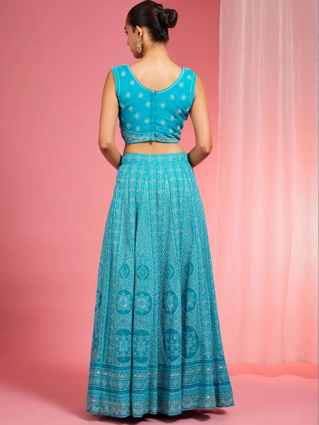 MILU MADAN Embroidered Thread Work Semi-Stitched thumbnail 3