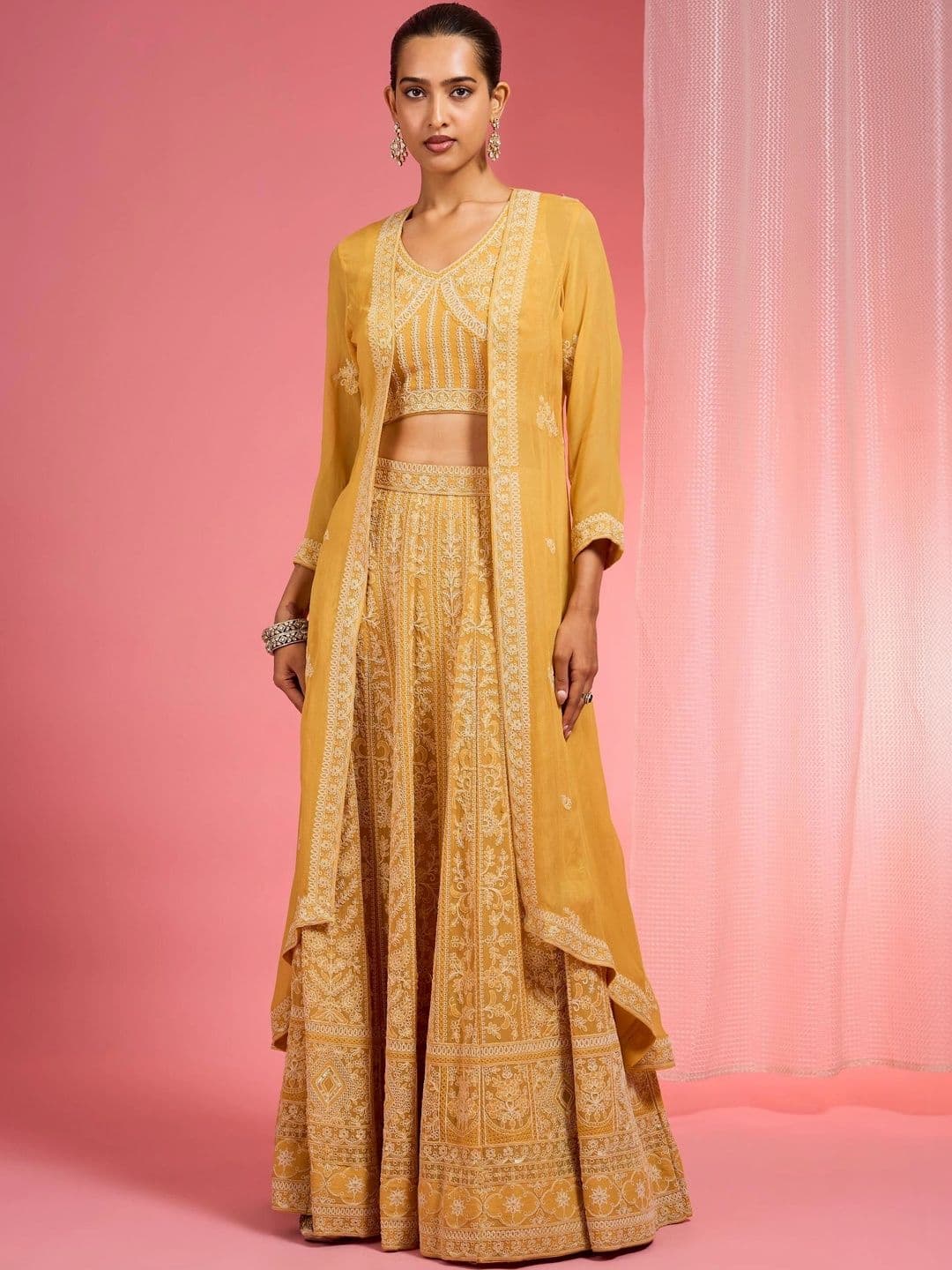 MILU MADAN Embroidered Thread Work Semi-Stitched - view 1