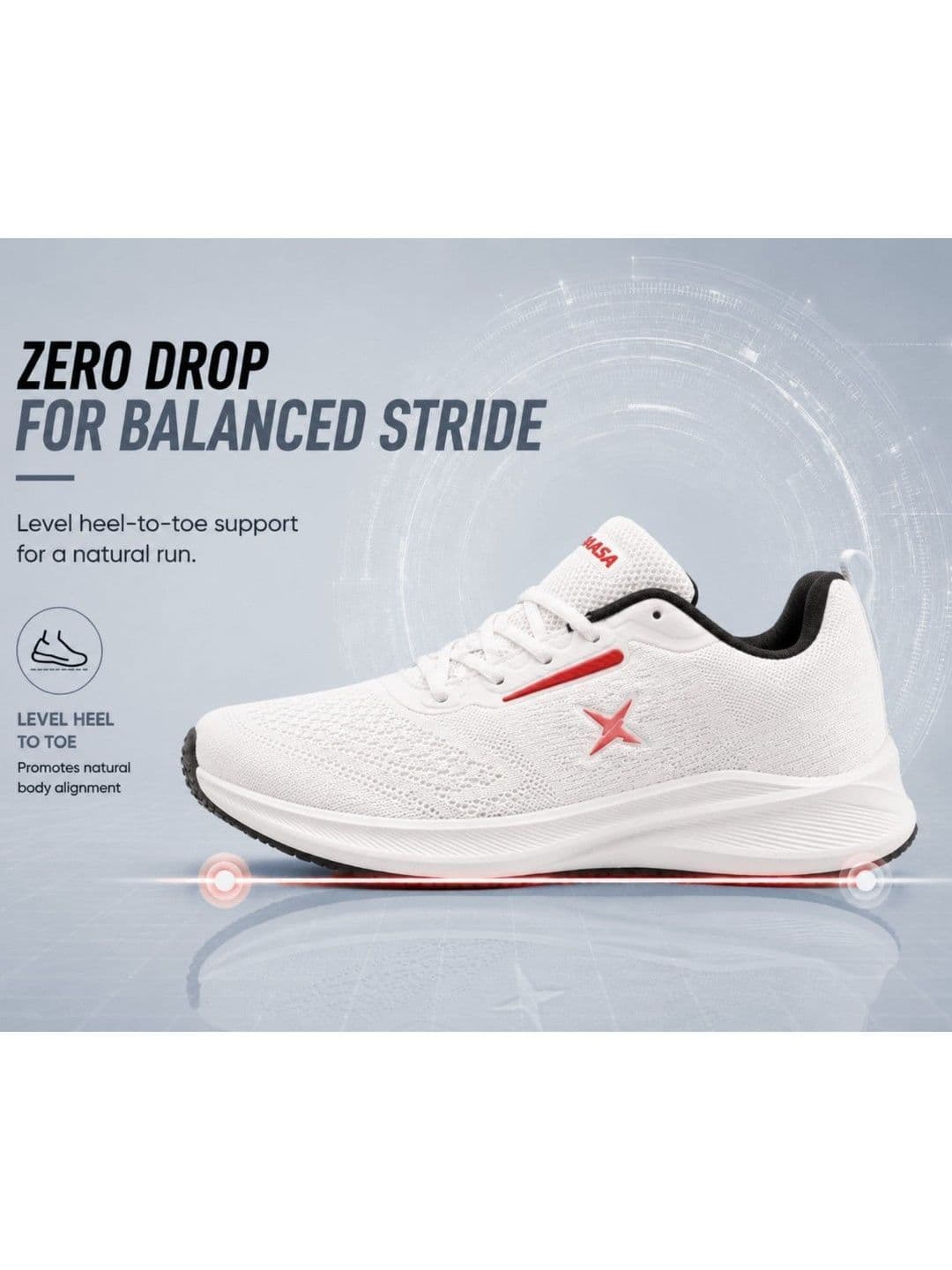 KRAASA Men Textile Running Non-Marking Shoes thumbnail 2