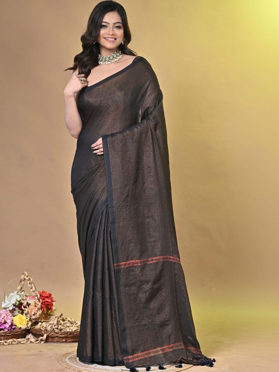 SAANTHA Tissue Fusion Saree - view 1