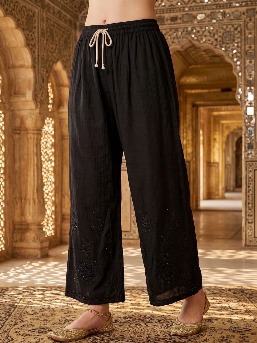 Meiraas Studios Women Ethnic Motifs Embroidered Regular Thread Work Kurta with Palazzos thumbnail 6