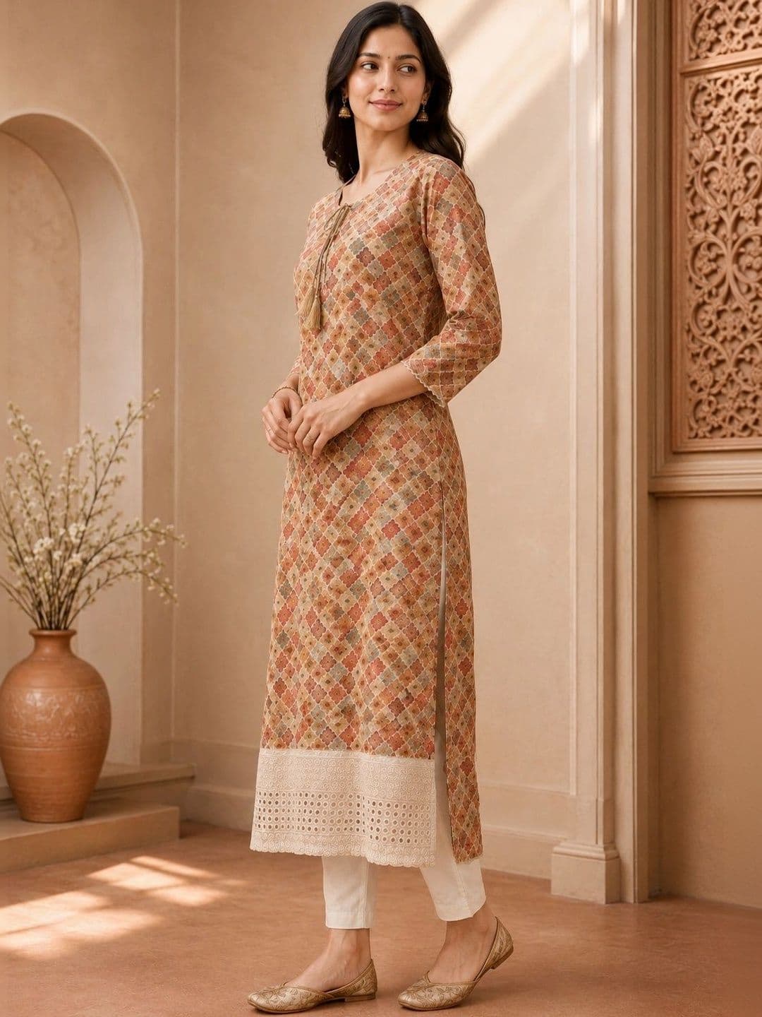 Anouk Women Geometric Printed Kurta thumbnail 6
