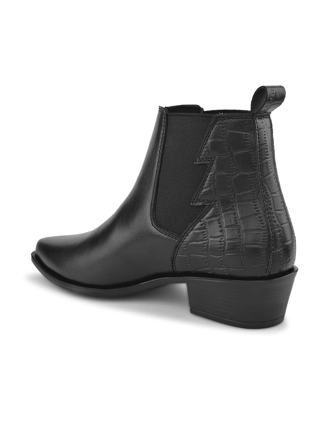 The Roadster Lifestyle Co Women Textured Pointed Toe Slip-On Chelsea Boots thumbnail 5