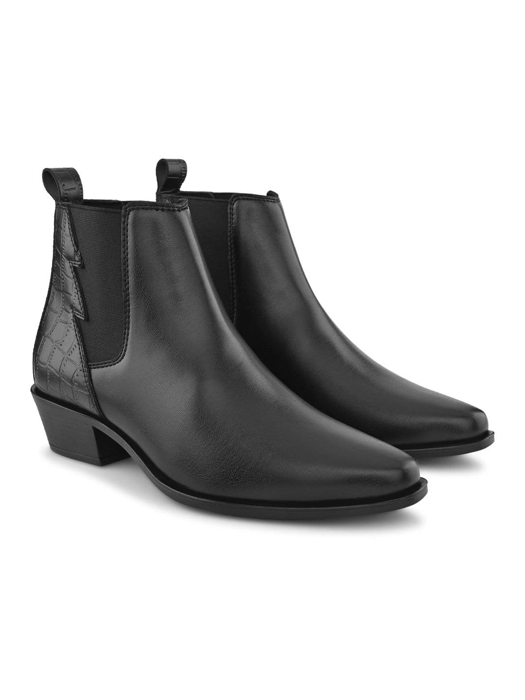 The Roadster Lifestyle Co Women Textured Pointed Toe Slip-On Chelsea Boots thumbnail 3
