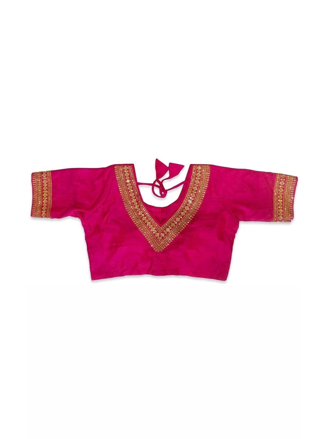 Binatex Cotton Embellished Zari Saree Blouse thumbnail 4