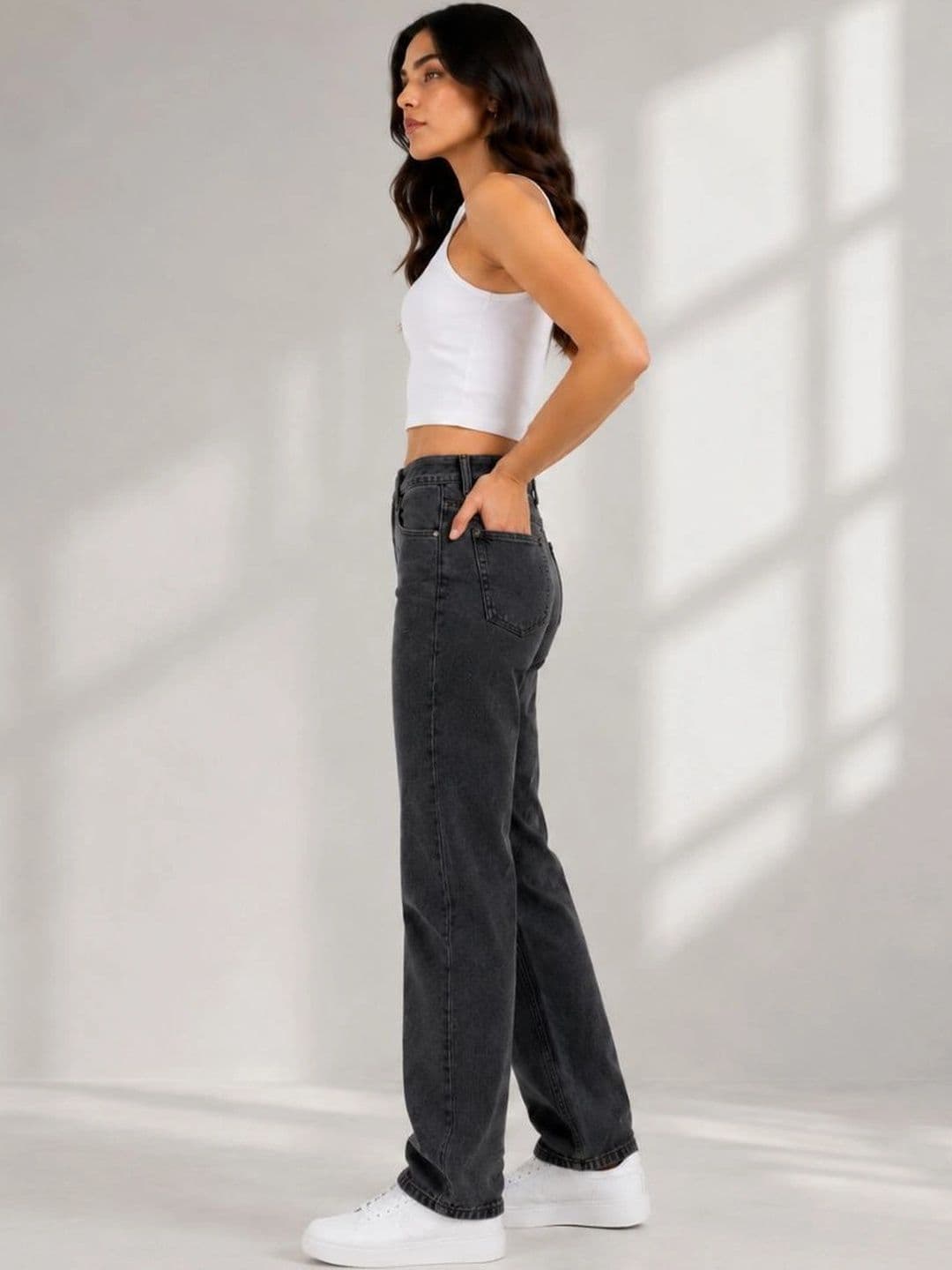 Moda Rapido Women Classic Regular Fit Mid-Rise Stretchable Jeans thumbnail 4
