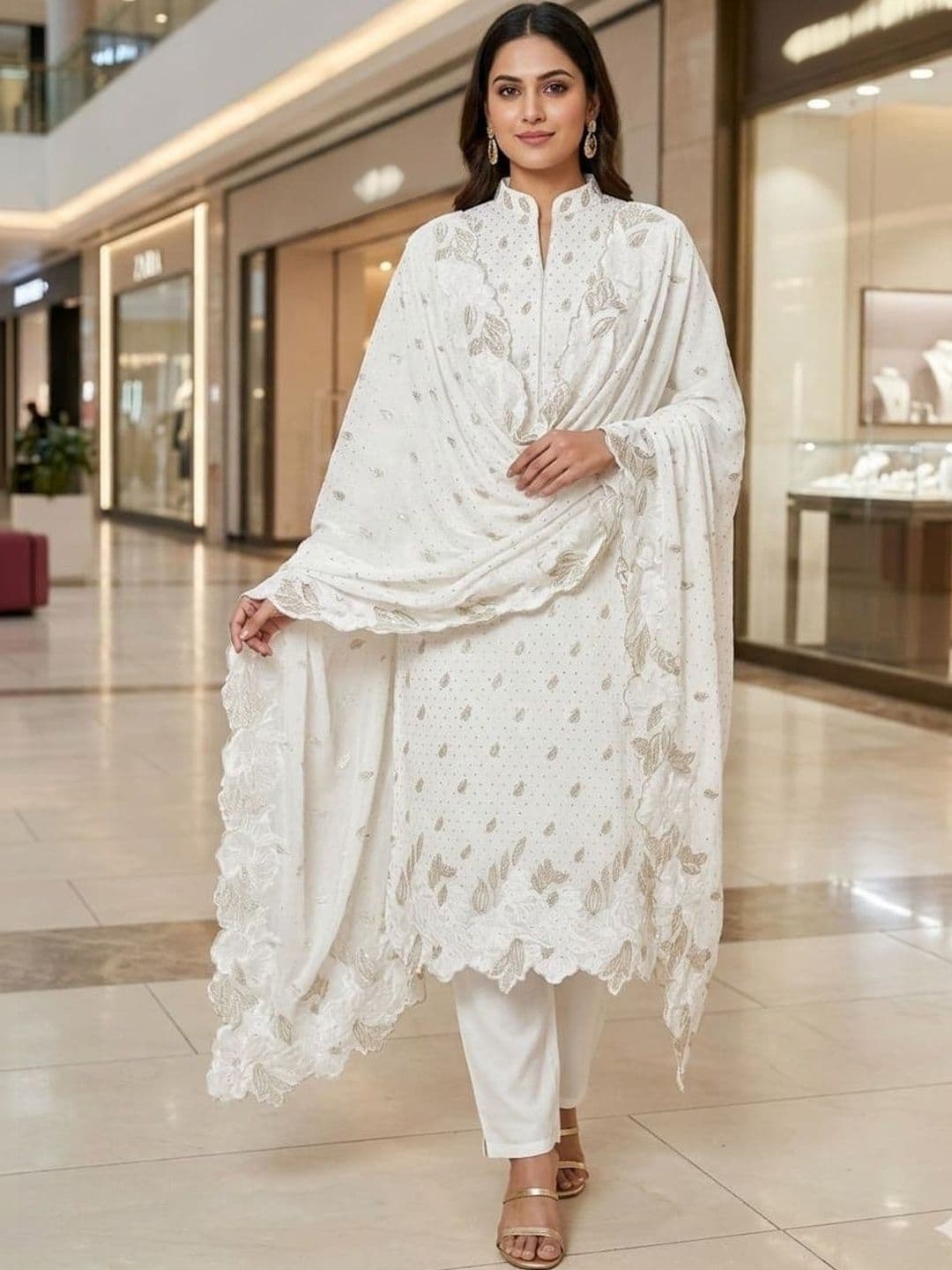F 13 STUDIO Unstitched Dress Material - view 1