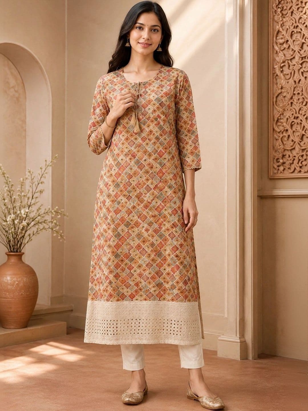 Anouk Women Geometric Printed Kurta thumbnail 2