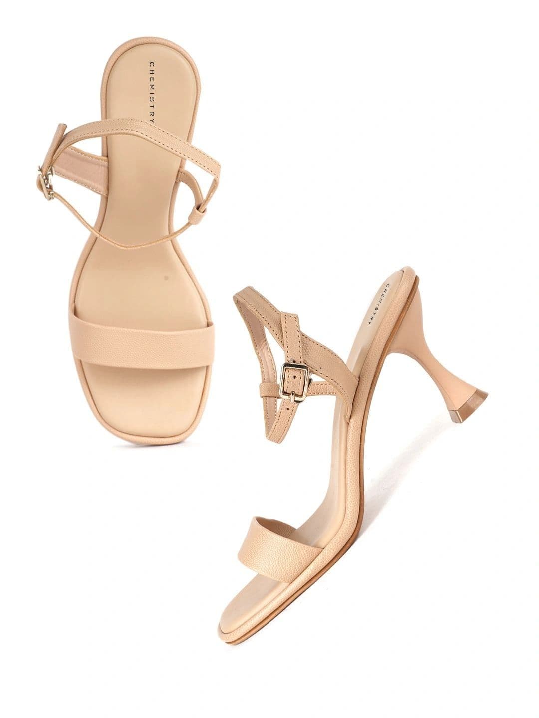 Chemistry Textured PU Slim Heeled Sandals thumbnail 3