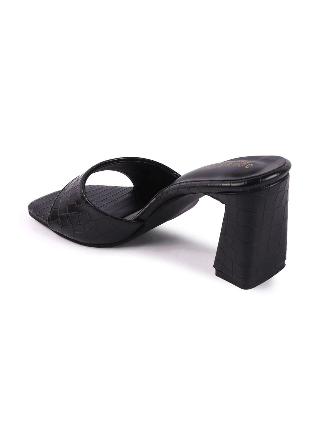 Sole Saga Textured Block Mules thumbnail 3
