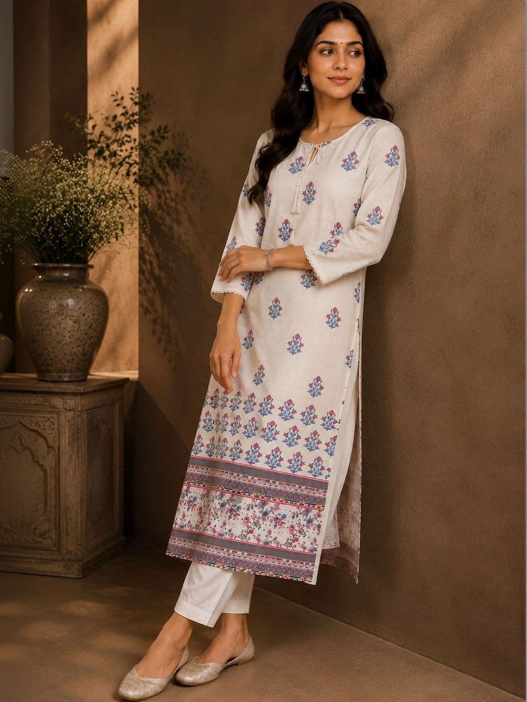 Anouk Women Floral Printed Floral Kurta thumbnail 2