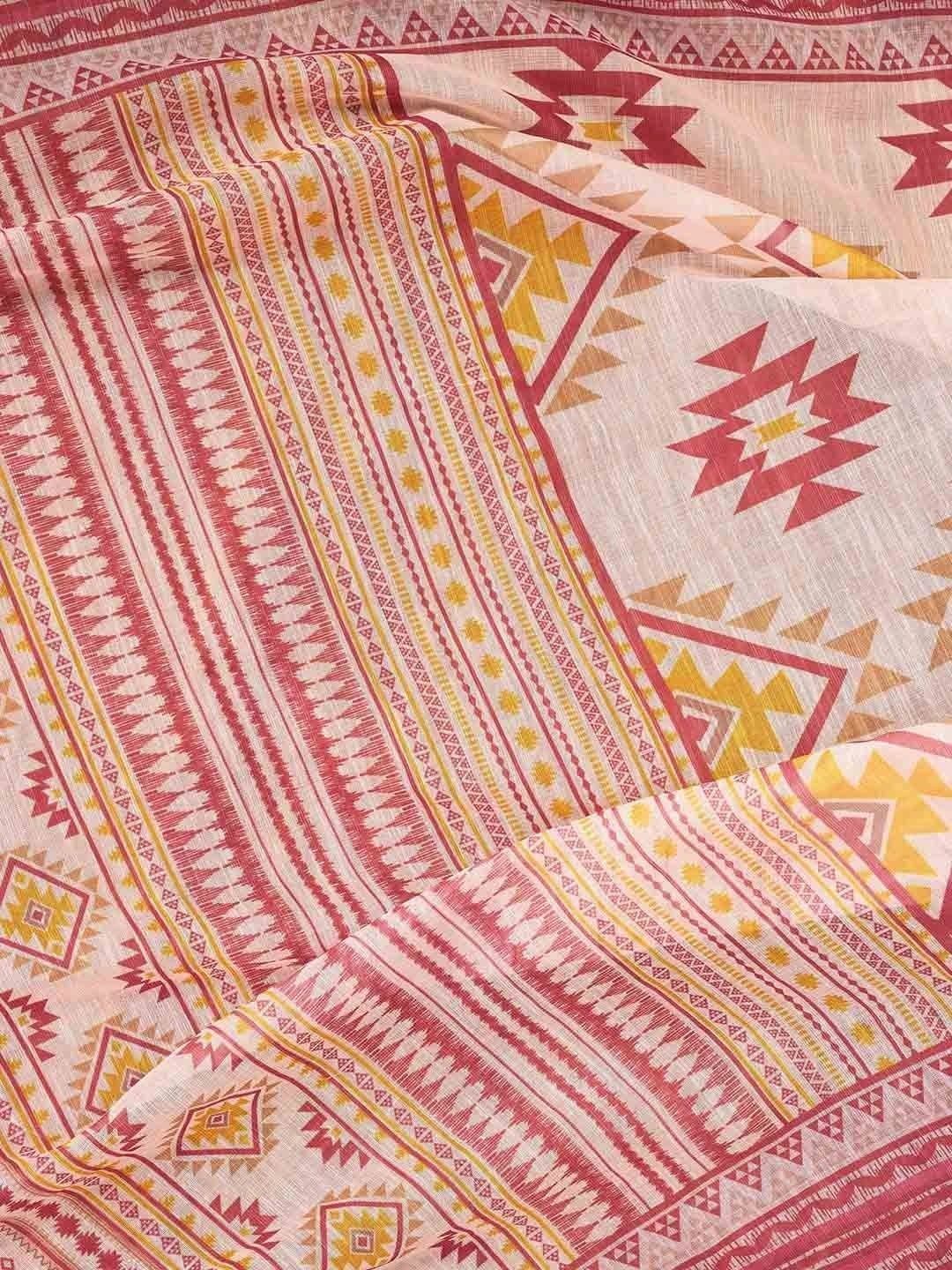 Satrani Zari Pure Linen Designer Saree thumbnail 7