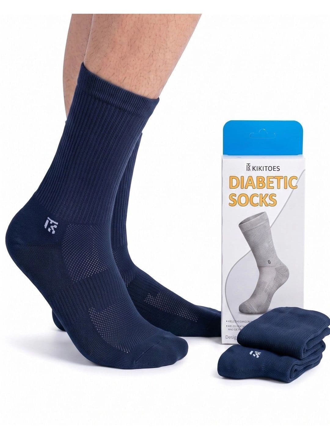 Kikitoes Men Pack of 3 Diabetic Bamboo Assorted Above Ankle Socks thumbnail 6