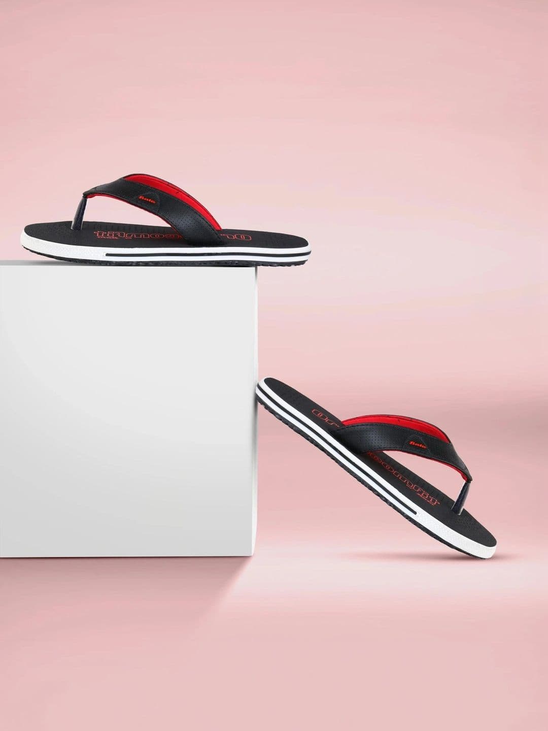 Bata Men Striped Thong Flip-Flops - view 1