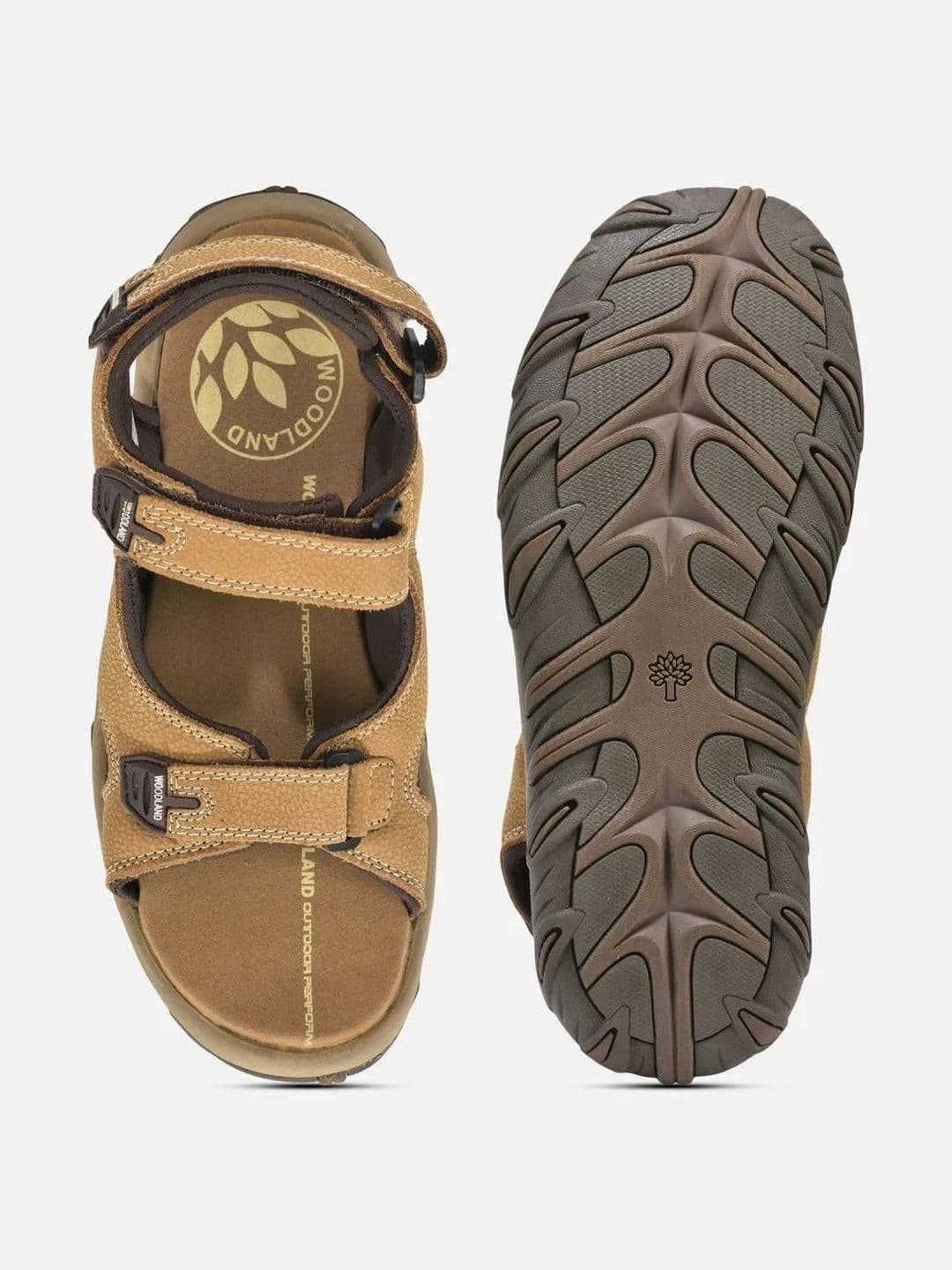 Woodland Men Leather Comfort Sandals thumbnail 3