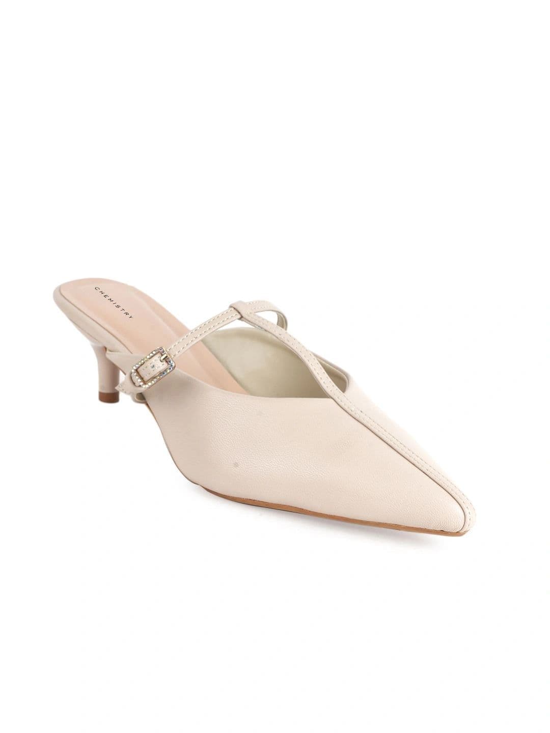 Chemistry PU Kitten Mules with Buckles thumbnail 5