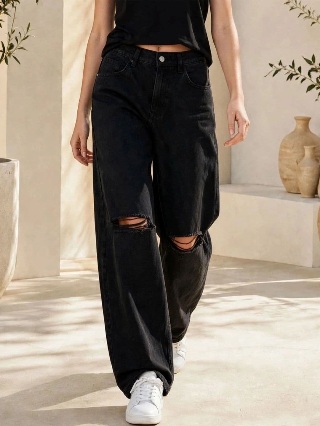 Moda Rapido Women Classic Regular Fit Mid-Rise Highly Distressed Stretchable Jeans - view 1