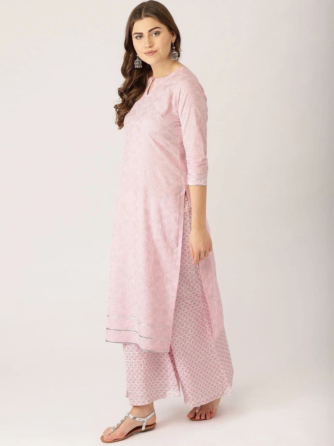 Utsavya Women Ethnic Motifs Printed Regular Pure Cotton Kurta with Palazzos & With Dupatta - view 1