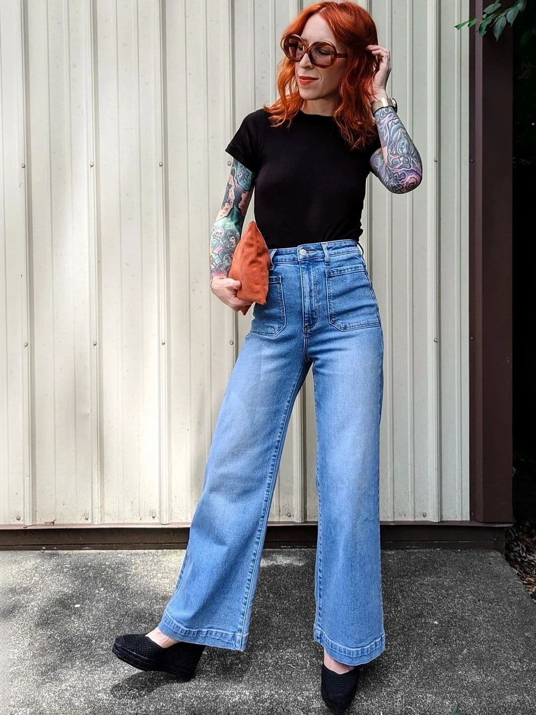 Aadvi Fashion Women Comfort Wide Leg High-Rise Light Fade Stretchable Jeans thumbnail 2