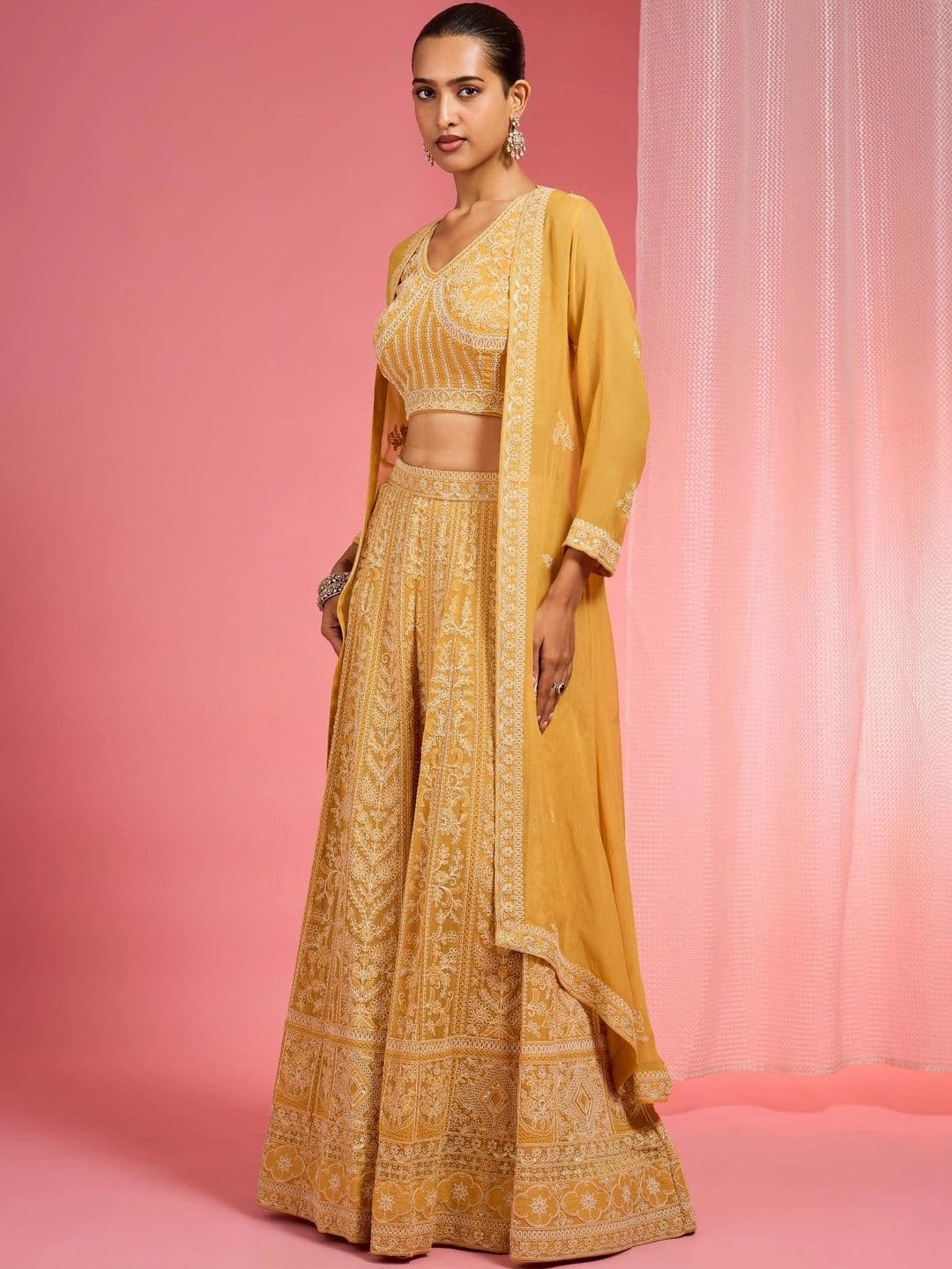 MILU MADAN Embroidered Thread Work Semi-Stitched thumbnail 4