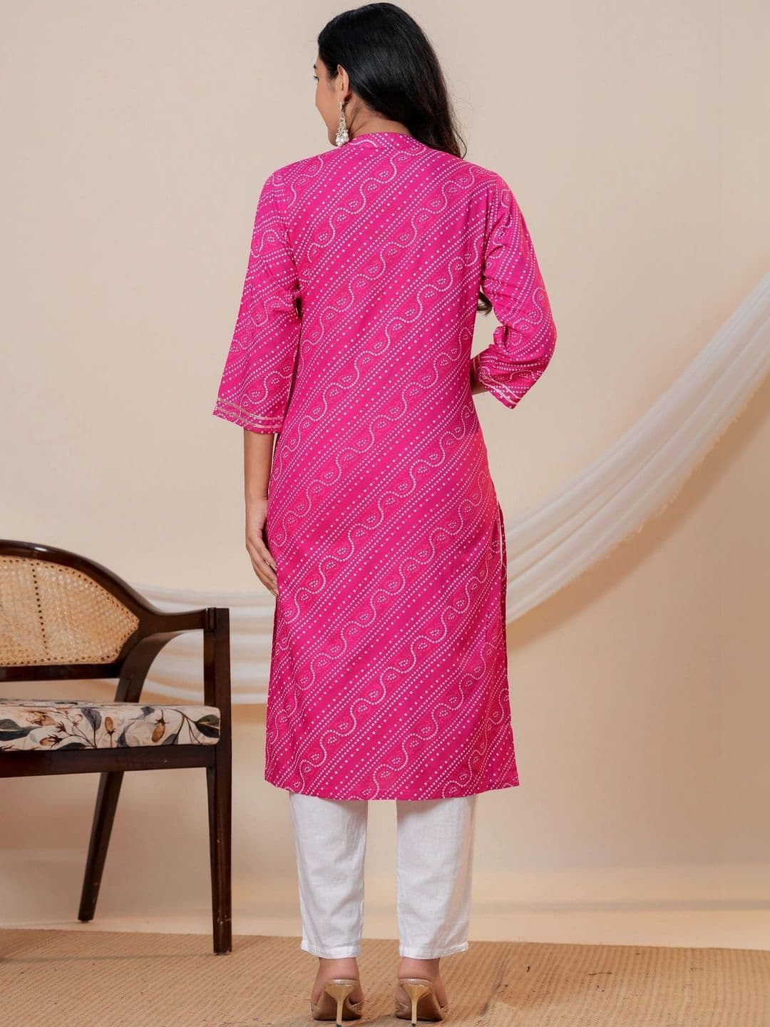 JAIPUR SARAI Women Ethnic Motifs Printed Thread Work Kurta thumbnail 7