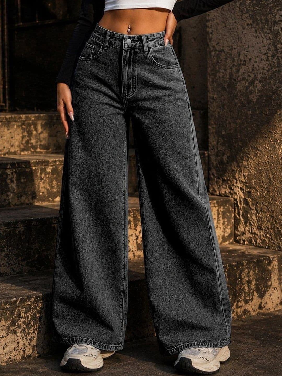Flying Girls Women Comfort Boyfriend Fit High-Rise Light Fade Stretchable Jeans - view 1