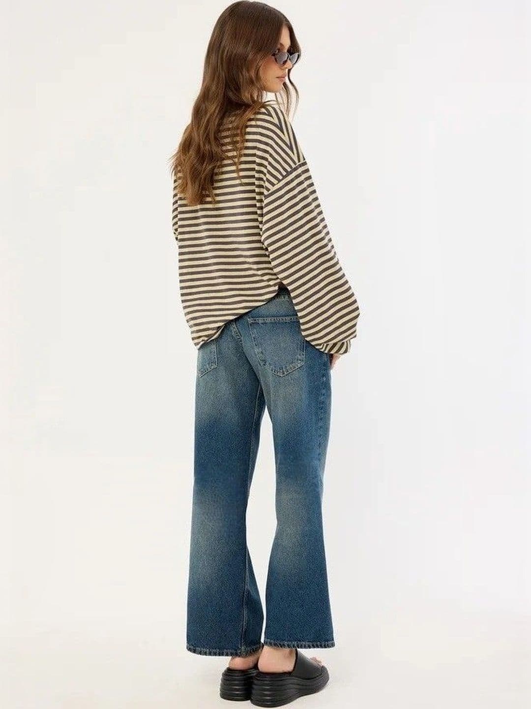 Aadvi Fashion Women Super Wide Leg High-Rise Stretchable Jeans thumbnail 5