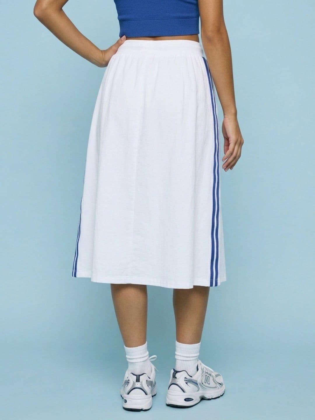 SPORT STREET by glitchez Women Knee Length A-Line Skirt with Side Stripes thumbnail 2
