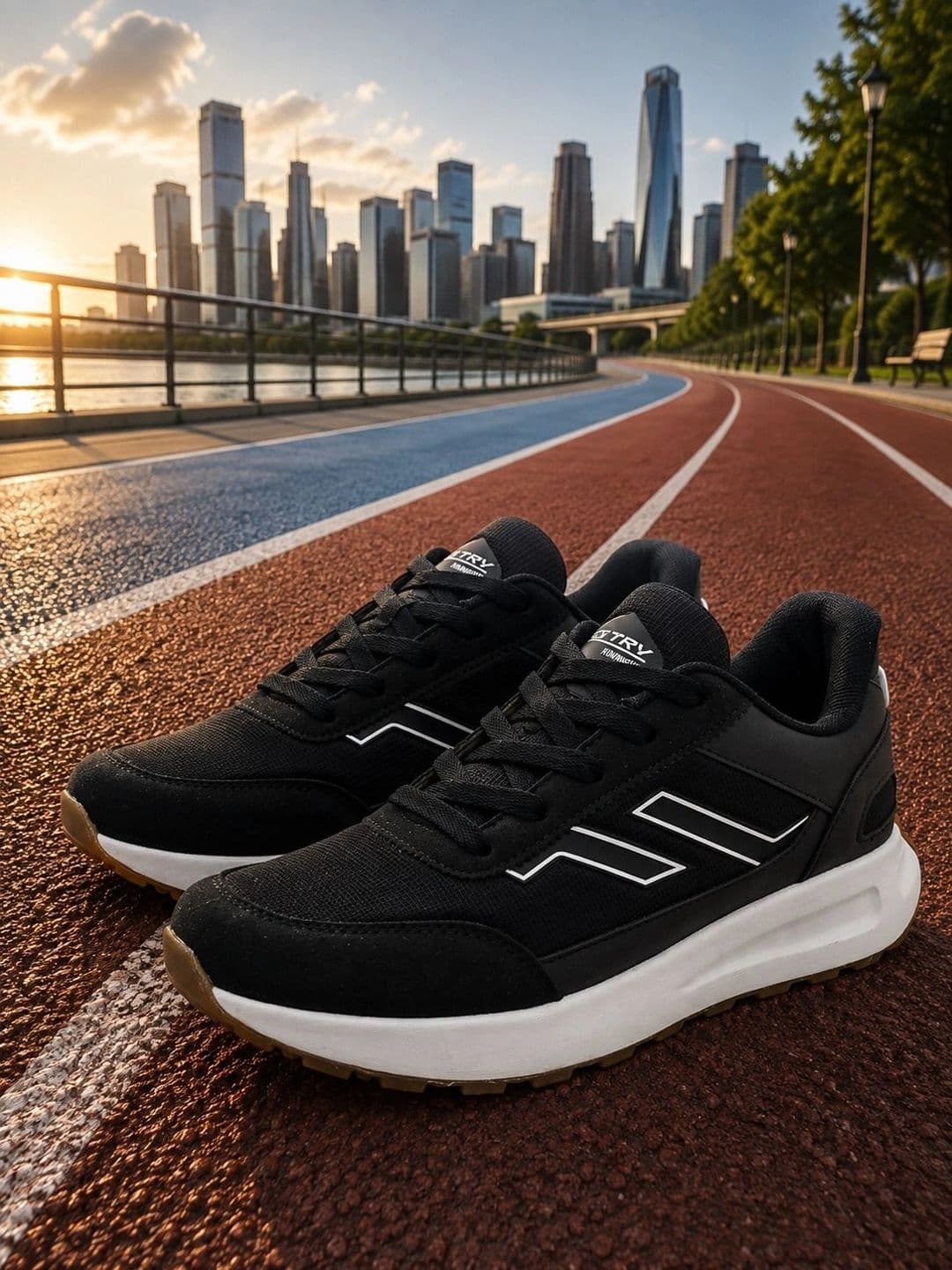 TRV Men Mesh Running Non-Marking Shoes - view 1