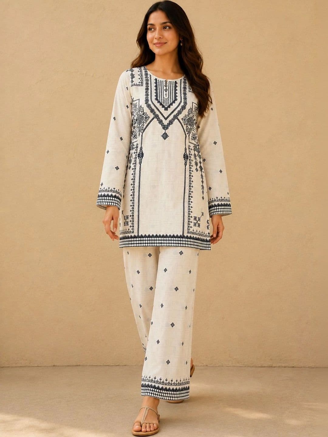 Travel Wardrobe Printed Tunic with Palazzos thumbnail 2