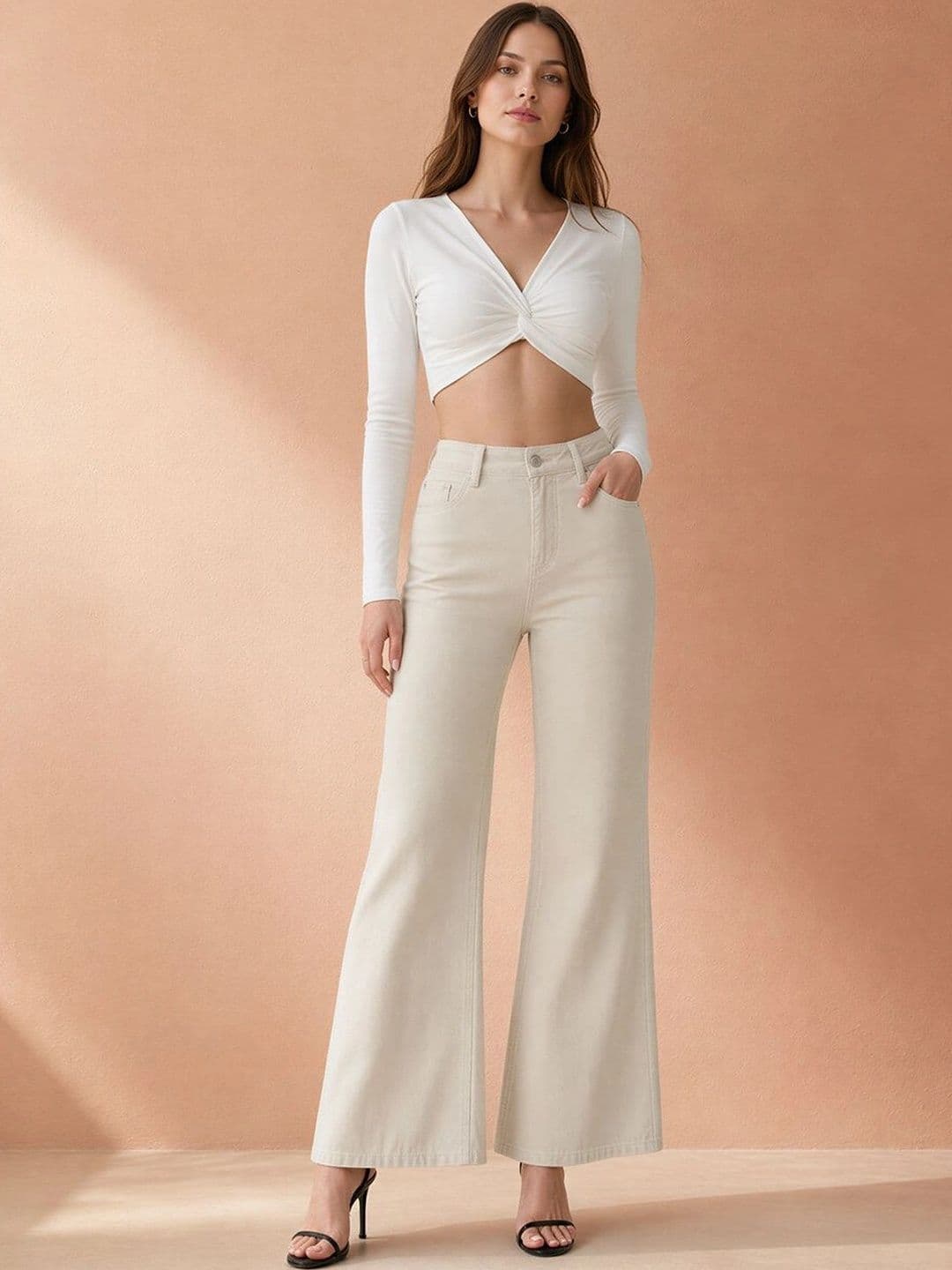 ATELIER REBEL Women Wide Leg Mid-Rise Jeans thumbnail 2