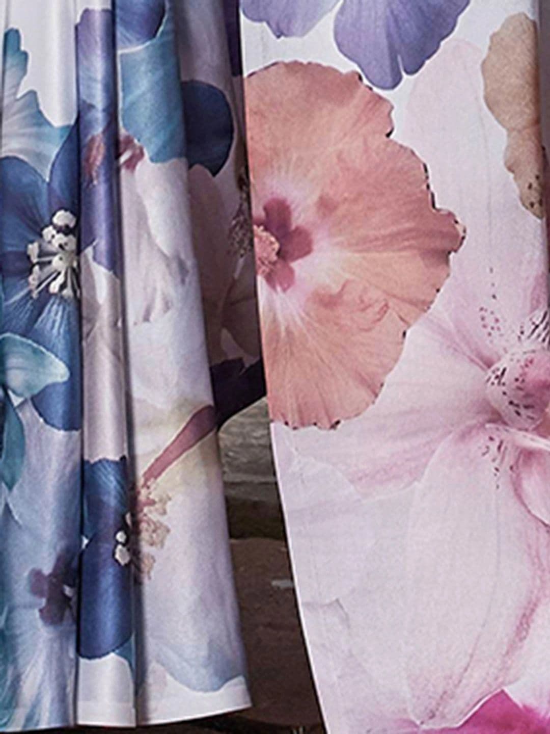 Satrani Floral Satin Designer Saree thumbnail 3