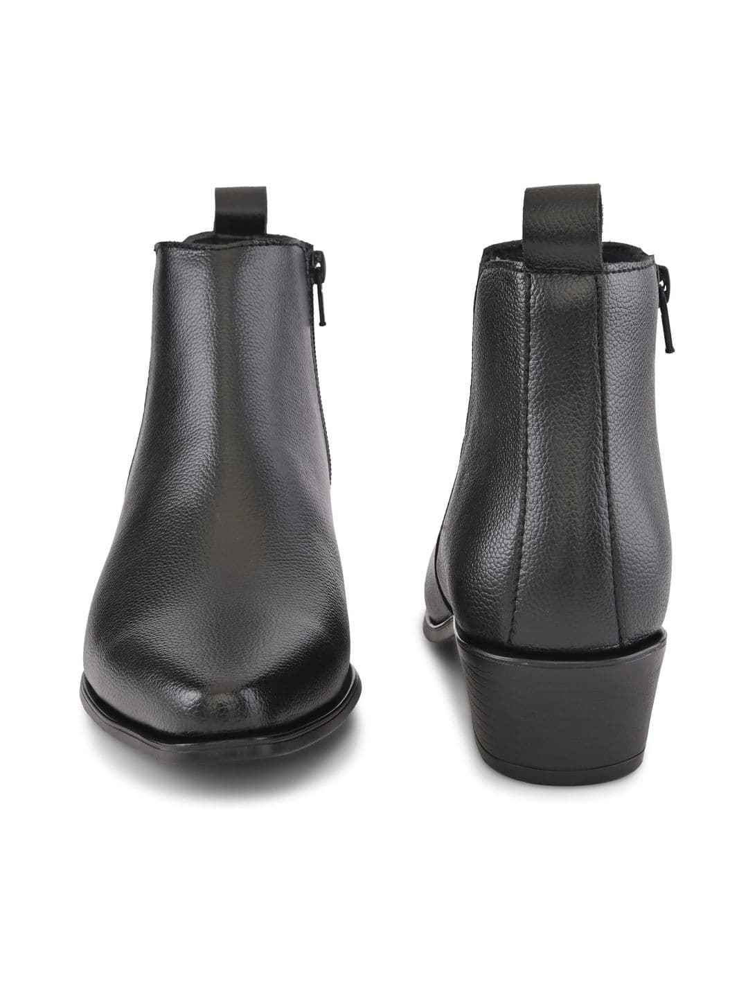 The Roadster Lifestyle Co Women Textured Pointed Toe Zip Chelsea Boots thumbnail 5