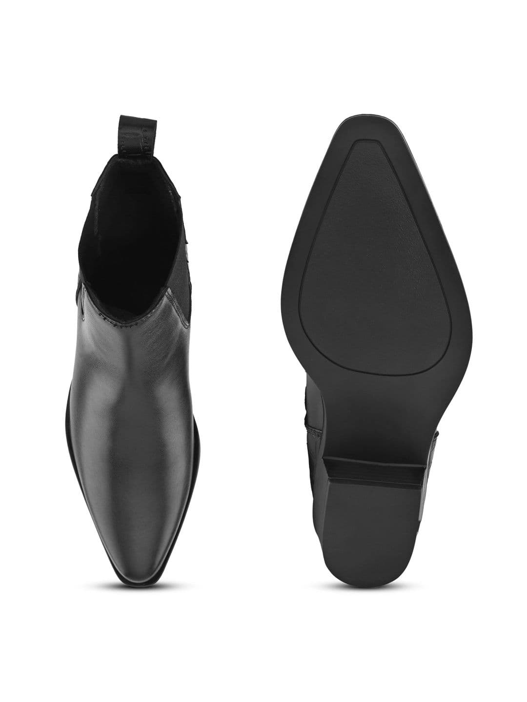The Roadster Lifestyle Co Women Textured Pointed Toe Slip-On Chelsea Boots thumbnail 2