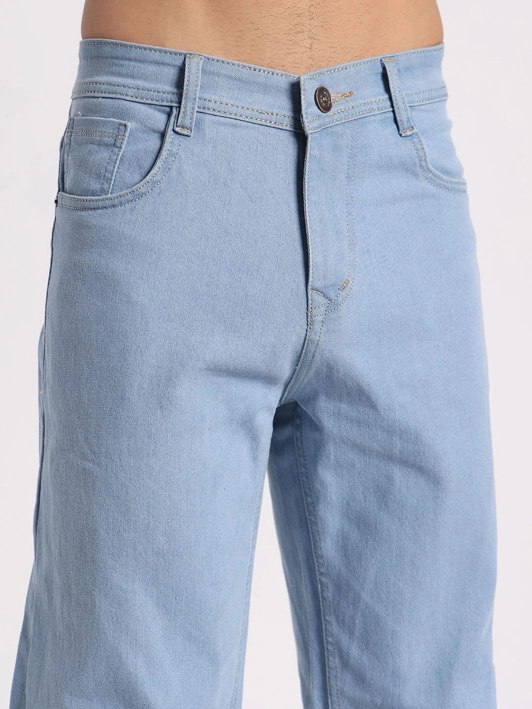 SYNZO Men Relaxed Fit Mid-Rise Light Fade Stretchable Jeans thumbnail 2