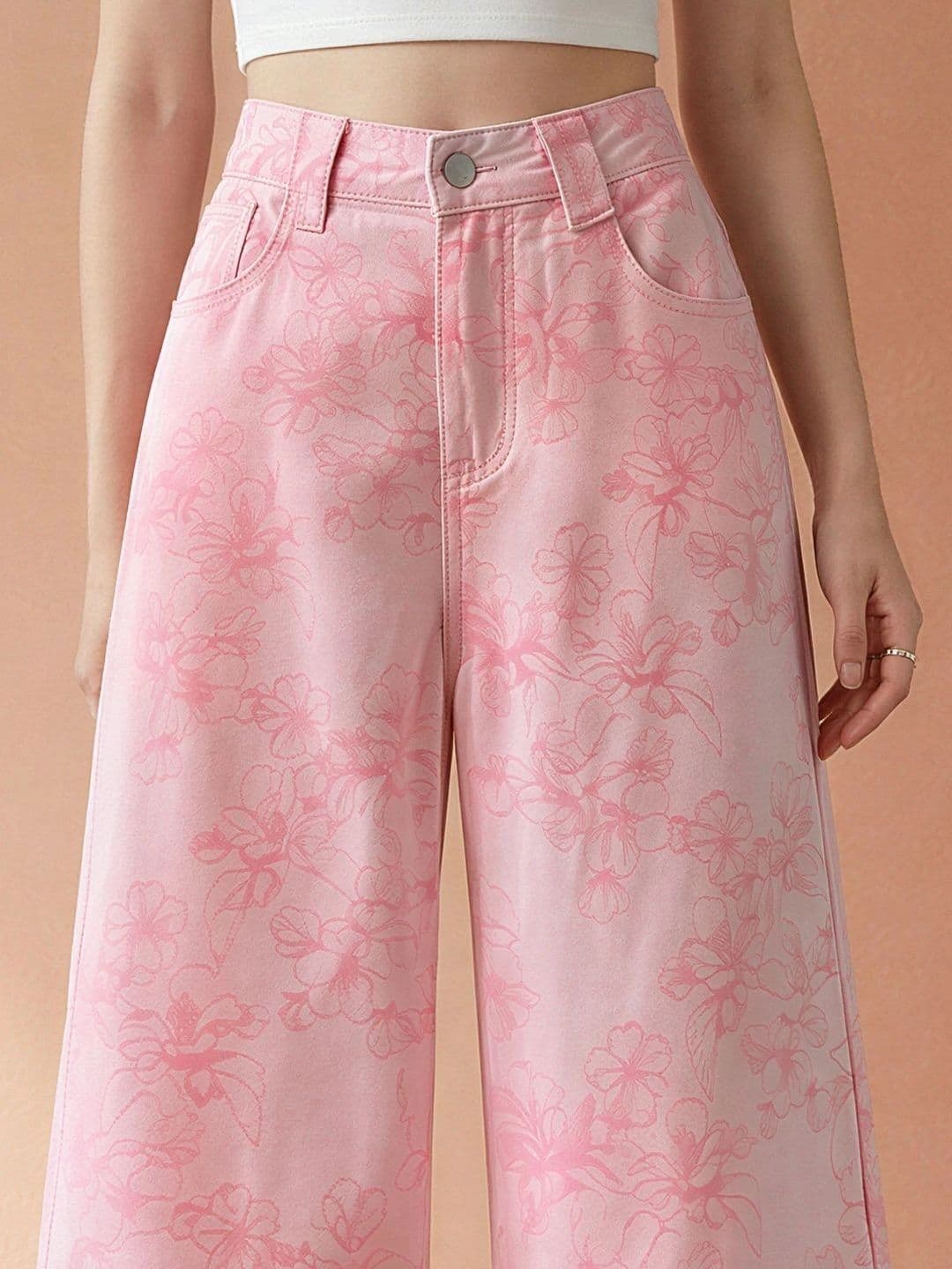 ATELIER REBEL Women Straight Fit Mid-Rise Printed Jeans thumbnail 4