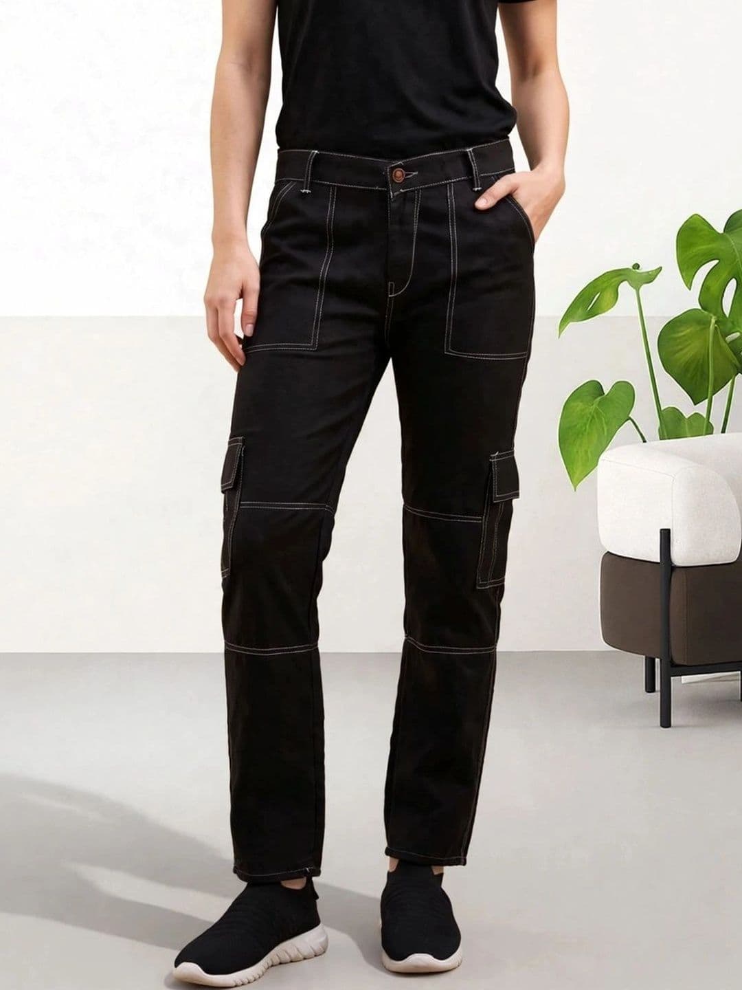 SZN Women Mid-Rise Cargo Jeans - view 1
