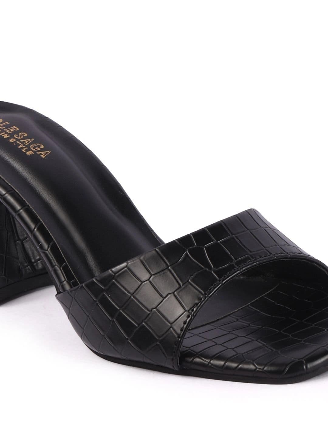 Sole Saga Textured Block Mules thumbnail 5