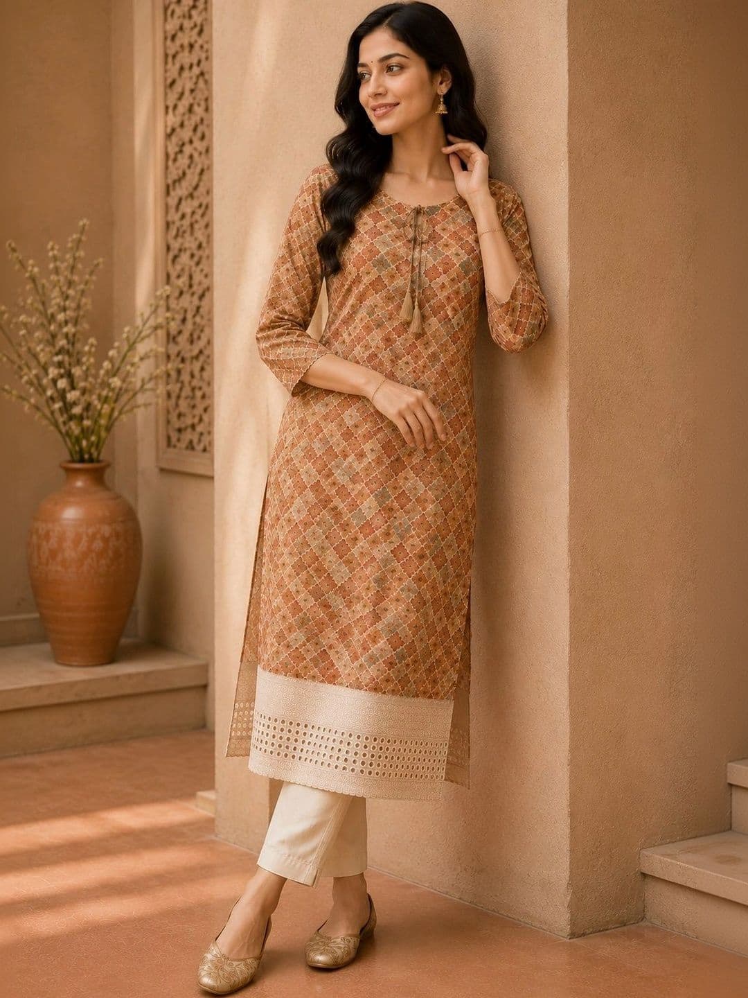 Anouk Women Geometric Printed Kurta thumbnail 7