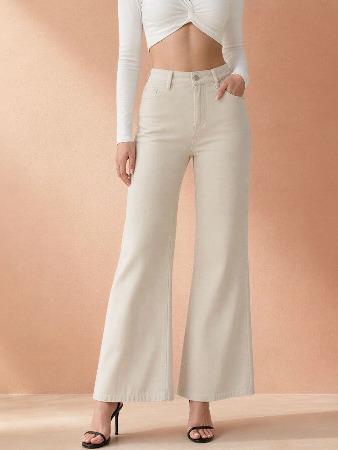 ATELIER REBEL Women Wide Leg Mid-Rise Jeans - view 1