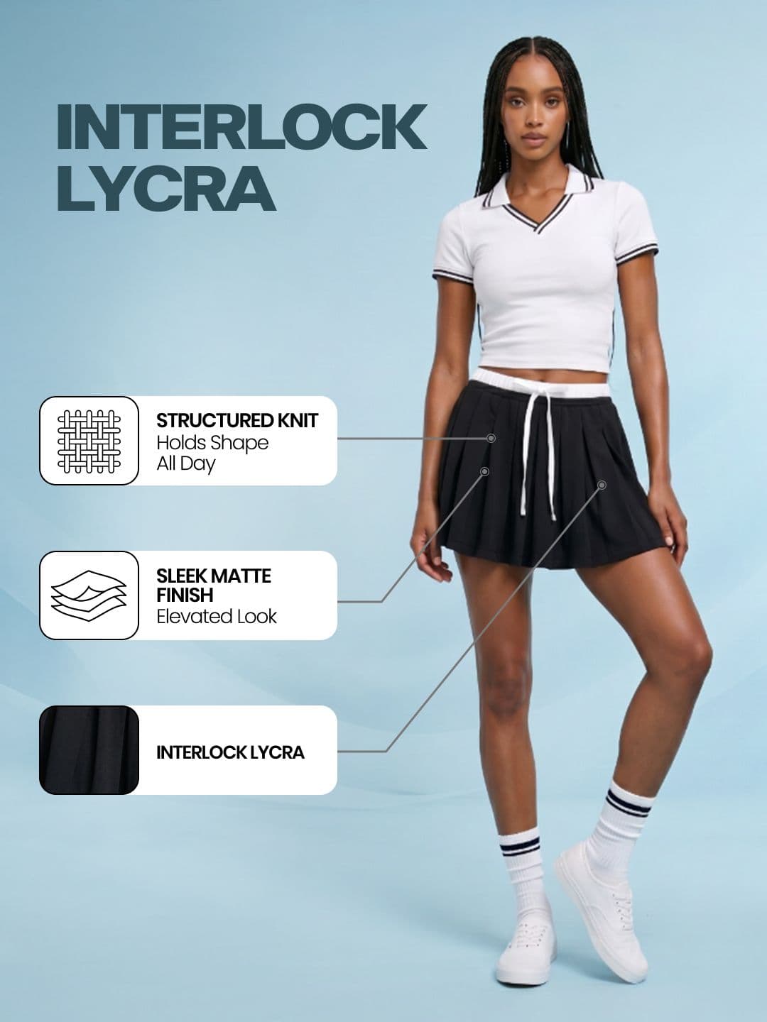 SPORT STREET by glitchez Women Accordion Pleated Mini A-Line Skirt - view 1