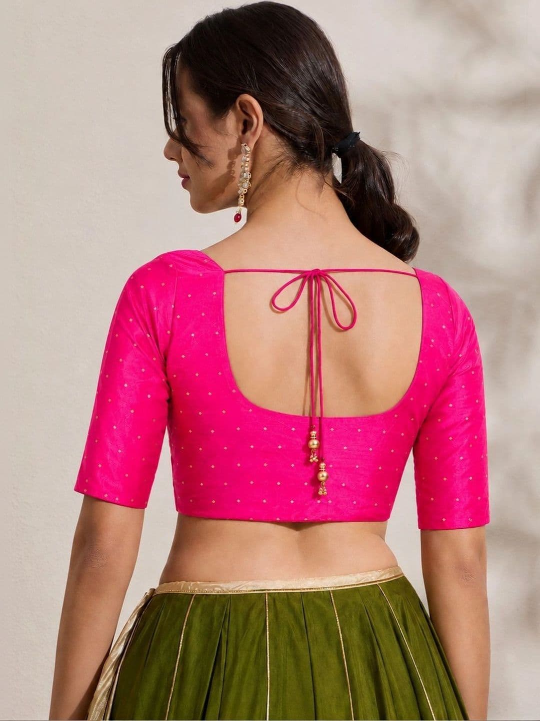 The Blouse Originals Silk Embellished Saree Blouse thumbnail 4