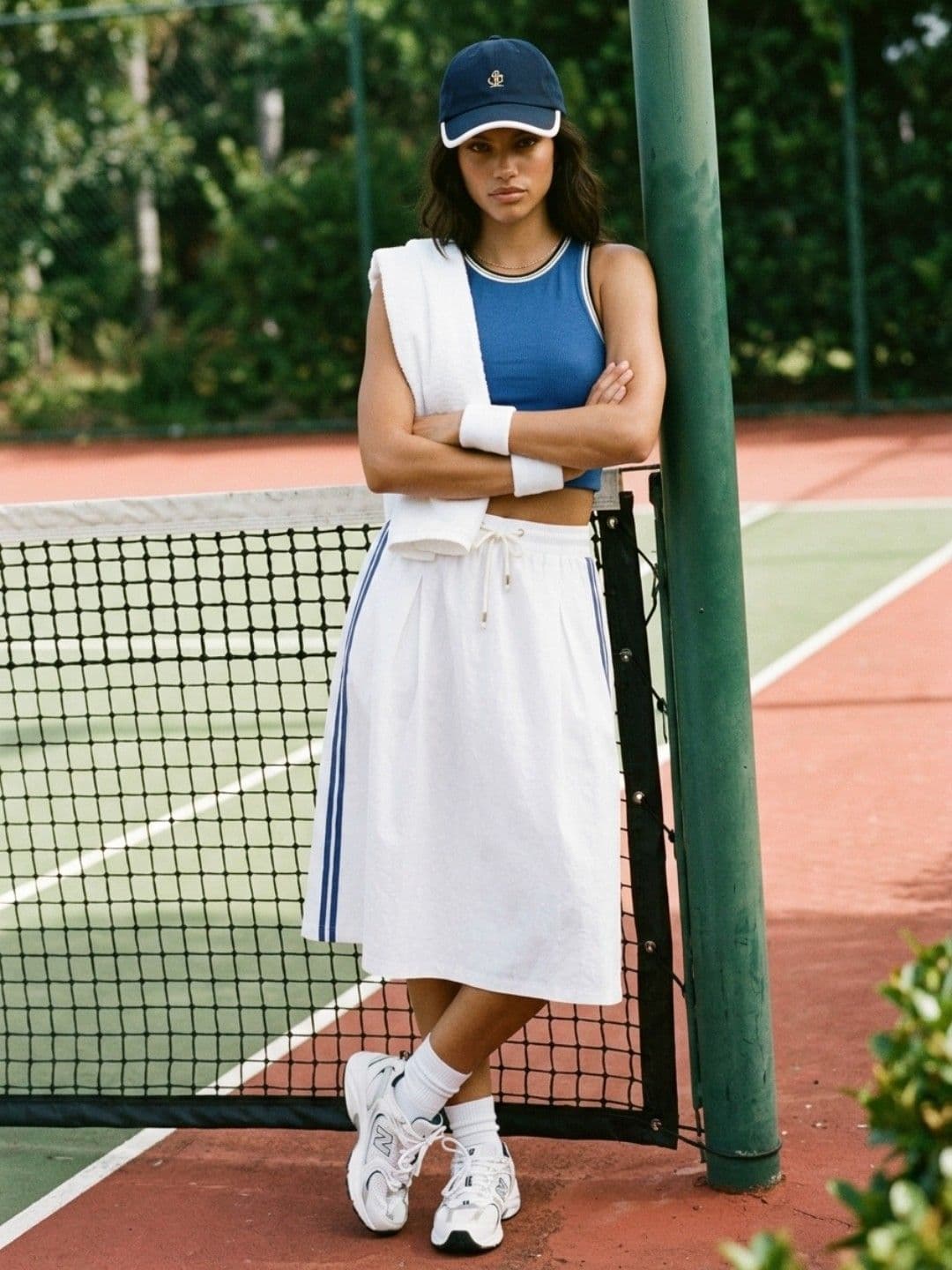 SPORT STREET by glitchez Women Knee Length A-Line Skirt with Side Stripes thumbnail 6