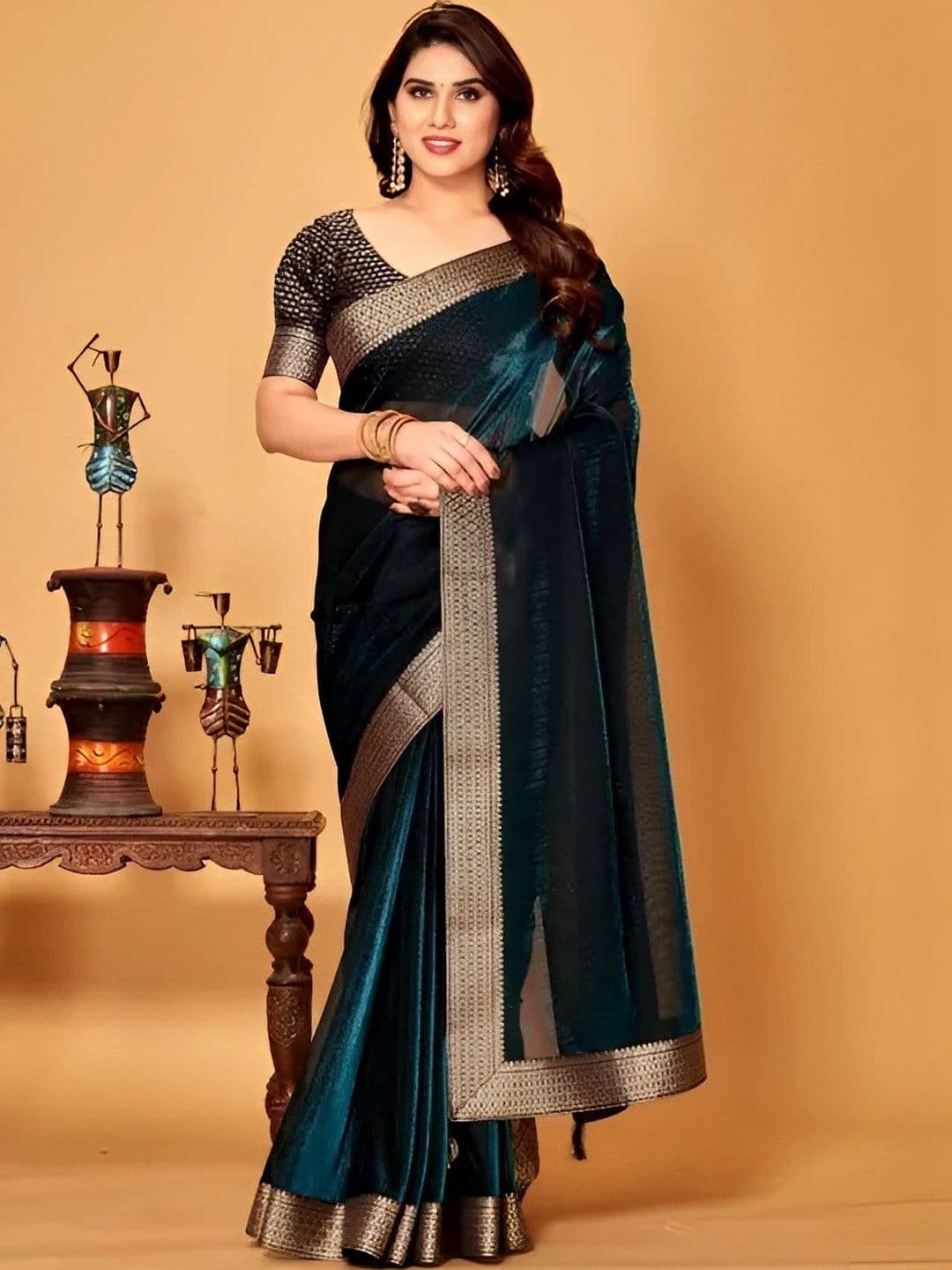 RENBRIZA Woven Design Zari Saree - view 1