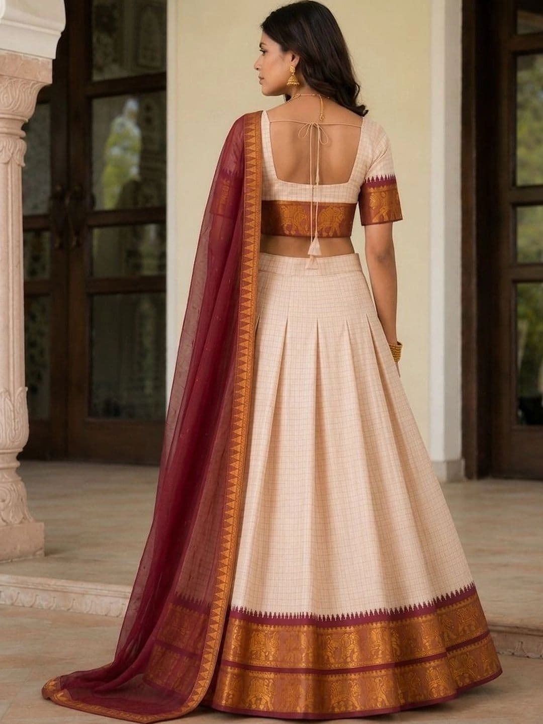 Poshak Bazaar Semi-Stitched Lehenga & Unstitched Blouse With Dupatta thumbnail 5