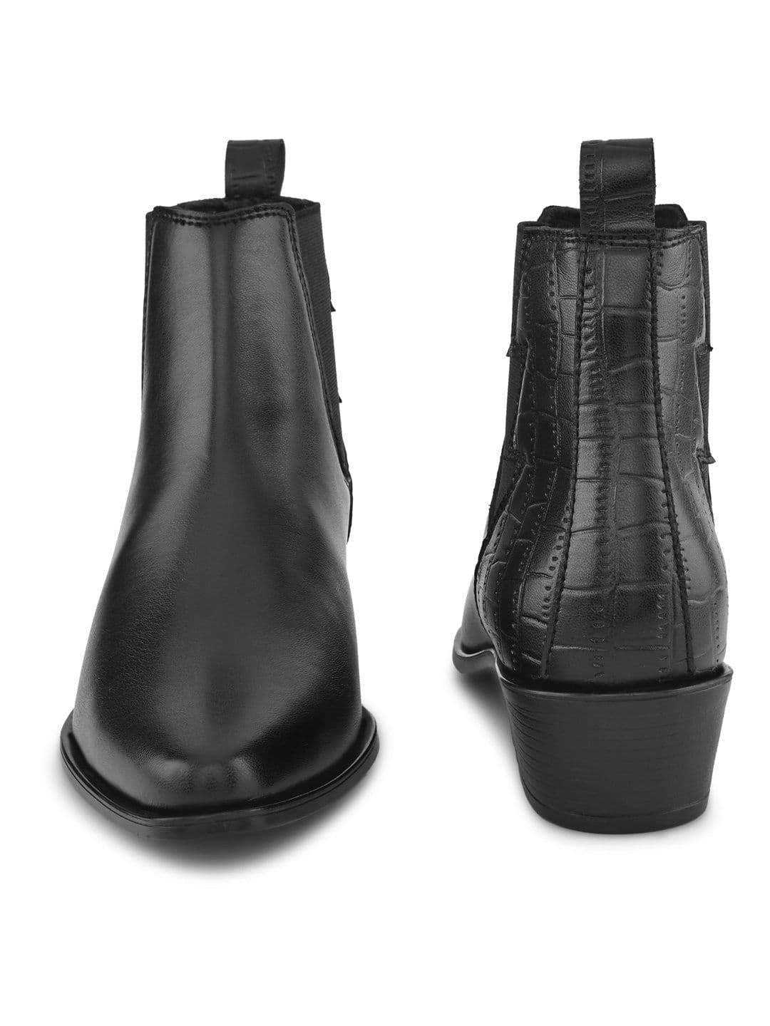 The Roadster Lifestyle Co Women Textured Pointed Toe Slip-On Chelsea Boots thumbnail 7
