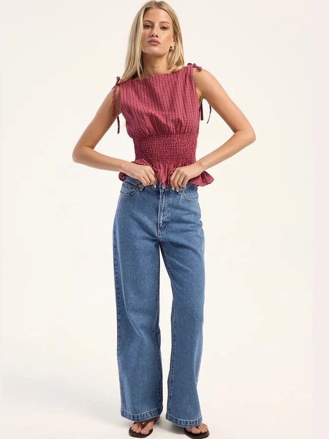 Aadvi Fashion Women Super Wide Leg High-Rise Stretchable Jeans - view 1