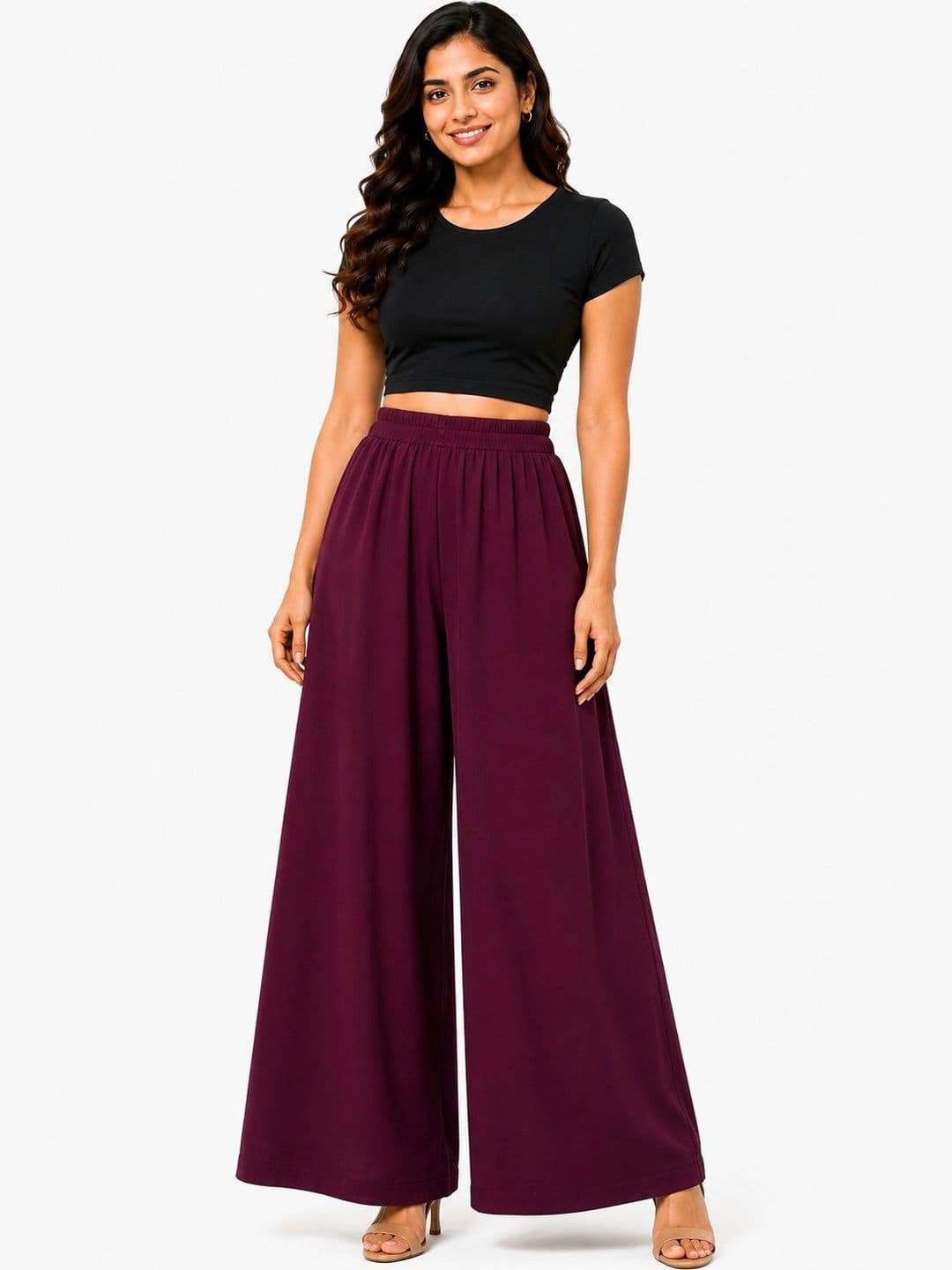 Threadbloom Women Knitted Palazzos - view 1